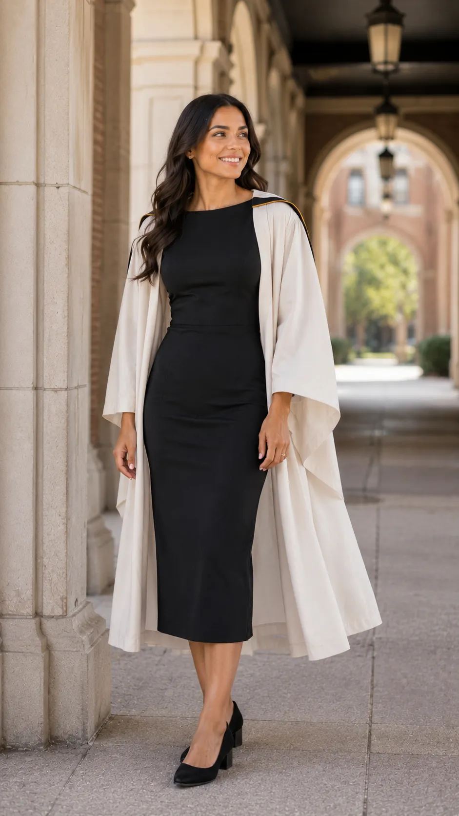 black dress classy graduation outfit