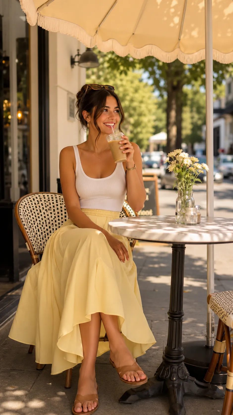 butter yellow summer look