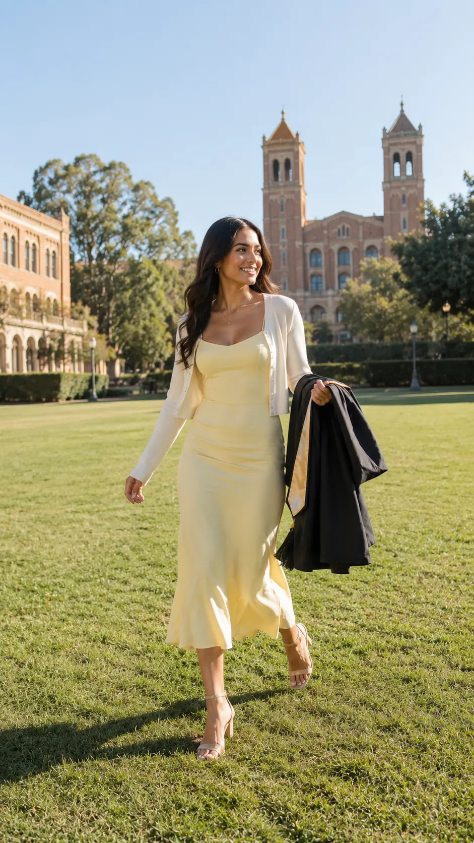 butter yellow graduation dress idea