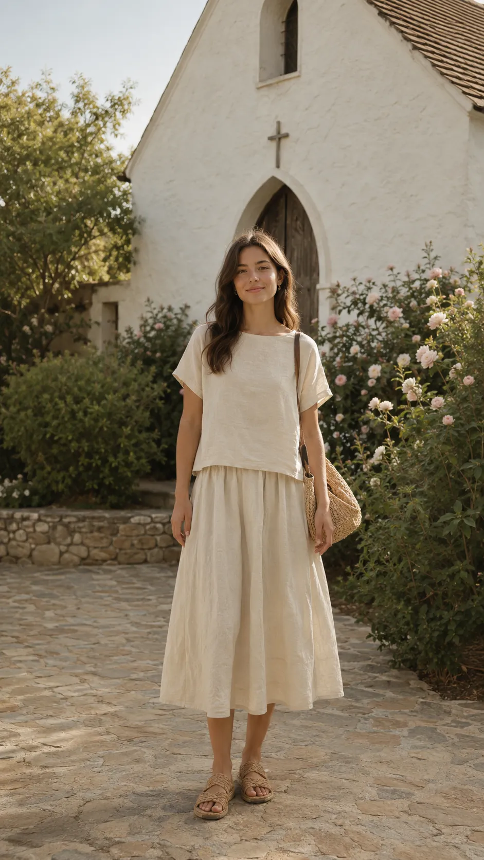 linen set summer church outfit 