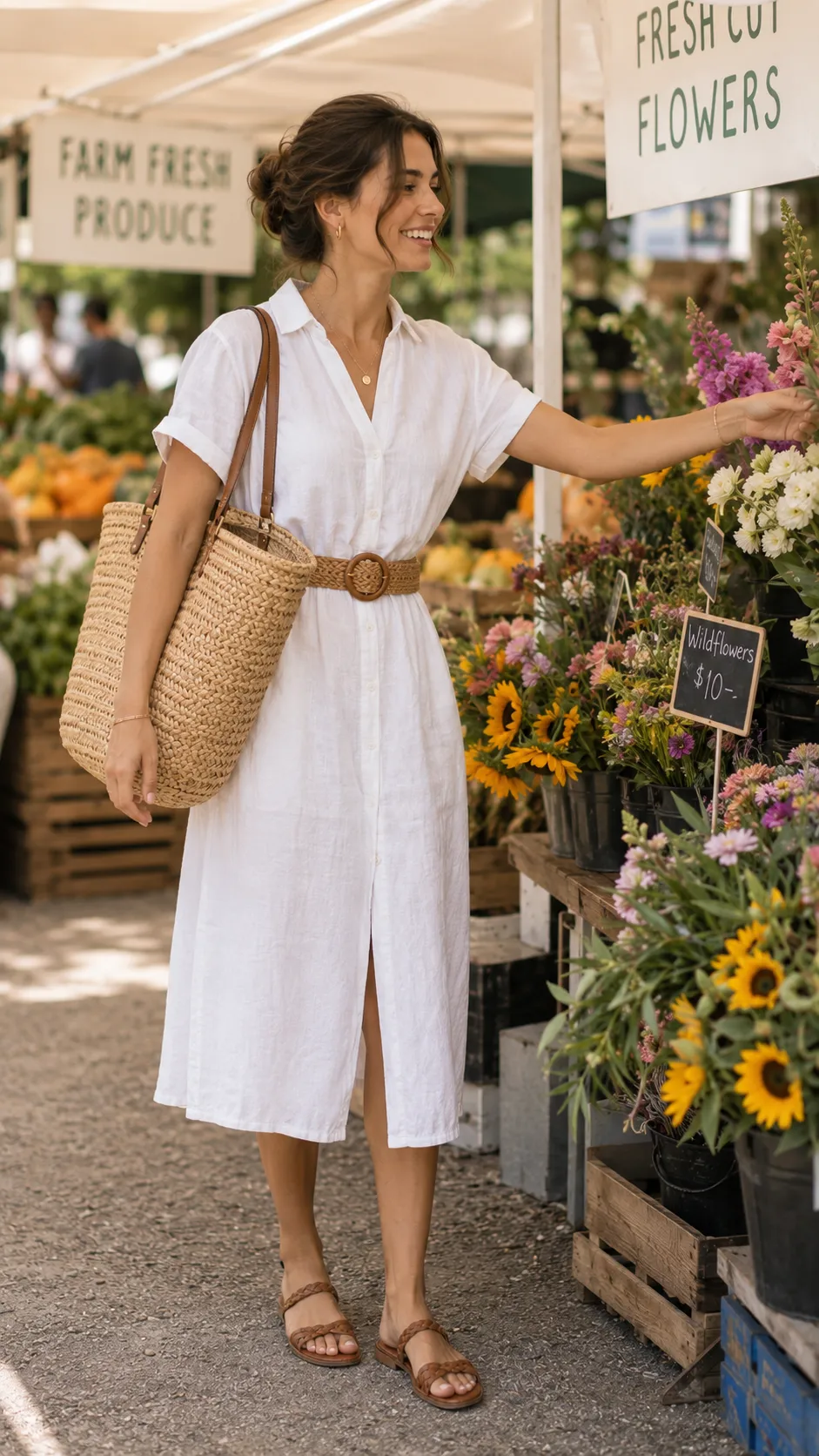 raffia bag woven summer outfit