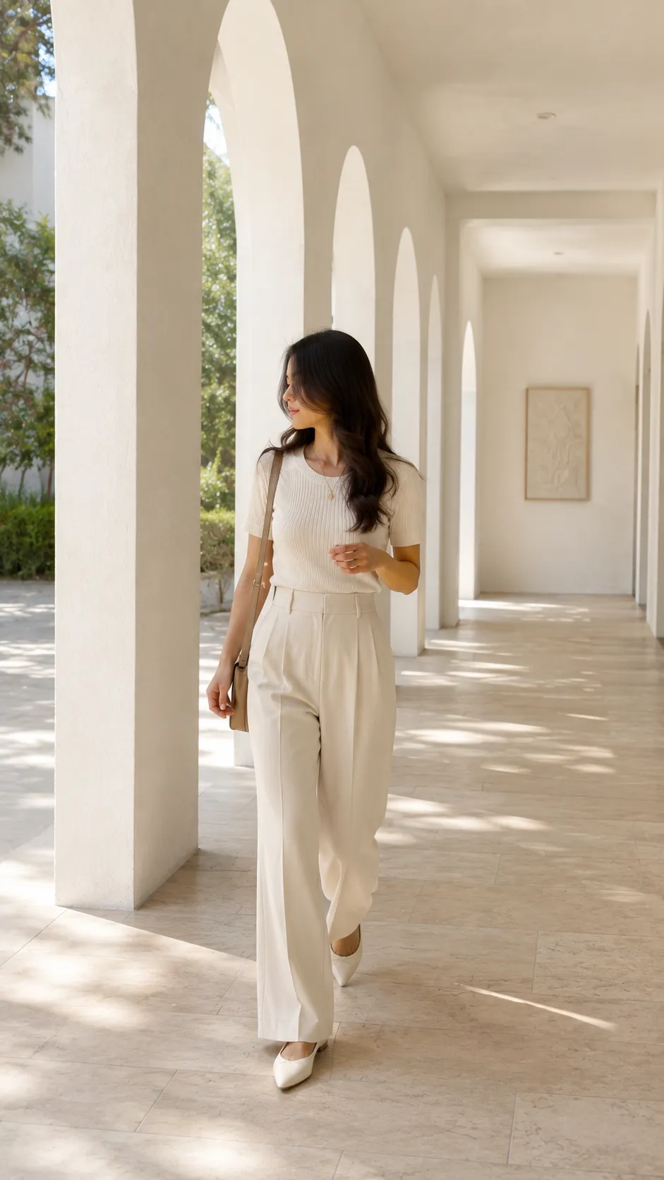 tonal column business casual look